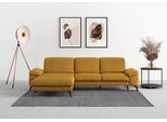 Ecksofa SIT & MORE "Cabana L-Form", gelb (mustard), B:301cm H:84cm T:195cm, 100% Polyester, Sofas, Ecksofa, Recamiere, wahlweise mit Sitztiefen-, Armlehnen- und Kopfteilfunktion