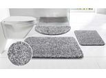 Badematte OTTO HOME "Vanessa meliert, Badvorleger, Badezimmer Teppich, Duschvorleger" Gr. 8, grau (anthrazit weiß), H:20mm, Polyester, Badematten, Badematte, Badteppich, weiche Haptik, unifarben