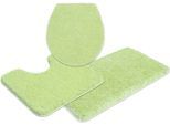 Badematte OTTO HOME "Sanremo, Badvorleger, Badezimmer Teppich, sehr weich" Gr. 11, grün, H:30mm, Polyester, Badematten, Badematte, Badteppich, unifarben, rechteckig, rund & als 3-tlg. Set erhältlich
