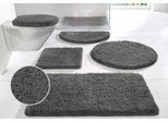 Badematte OTTO HOME "Sanremo, Badvorleger, Badezimmer Teppich, sehr weich" Gr. 14, grau (anthrazit), H:30mm, Polyester, Badematten, Badematte, Badteppich, unifarben, rechteckig, rund & als 3-tlg. Set erhältlich