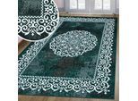 Teppich OTTO HOME "Dafna" Gr. 4, dunkelgrün, B:160cm H:9mm L:230cm, Kunstfaser, Teppiche, Teppich, Orient-Optik, Vintage Design, Kurzflor, pflegeleicht, dezenter Glanz