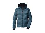 Steppjacke KILLTEC "KSW 210 GRLS QLTD JCKT", Mädchen, Gr. 176, blau (denim), Obermaterial: 100% Polyamid.Futter: 100% Polyester.Füllung: 100% Polyester, Jacken Steppjacke, Metallische Optik, wasser- und windabweisend, Teflon EcoElite™