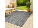 Teppich OTTO HOME "Cordoba auch als Läufer erhältlich" Gr. 3, grau, B:120cm H:3mm L:170cm, Kunstfaser, Teppiche, Teppich, In- und Outdoor geeignet, Sisal-Optik, Wetterfest & UV-beständig, Boho