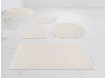 Badematte OTTO HOME "Numan, Badvorleger, Badezimmer Teppich" Gr. 5, beige (natur), H:10mm, Baumwolle, Badematten, Badematte, Rauten-Muster, Badteppich, auch als 3 teiliges Set erhältlich