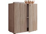 Kommode VCM "Holz Kommode Sideboard Anrichte Vandol 1 Drehtüren", braun (sonoma, eiche (sägerau)), B:70cm T:36cm, Sideboards, Kommode