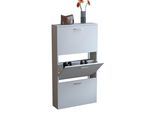 Schuhschrank VCM "Holz Regal Schuhschrank Schuhkipper Sulos M", weiß, B:59cm T:17cm, Obermaterial: 100% Holz Wood., Schränke, Schuhschrank