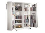 Media-Regal VCM "Holz Schrank CD DVD Regal abschließbar Engalo XL", weiß, B:60cm T:31cm, Regale
