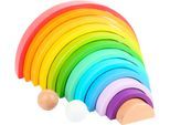 Spielbausteine SMALL FOOT "Regenbogen XL", bunt, Spielbausteine, Kinder, Holz