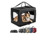 Lionto Hundetransportbox - faltbar - schwarz XXL
