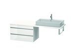 Duravit DuraStyle Waschtisch-Unterschrank DS533900718 80 x 54,8 cm, betongrau/weiß matt, für Konsole, 2 Schubkästen