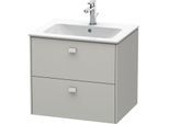 Duravit Brioso Waschtischunterbau BR410100707 620x553 mm, Betongrau Matt, 2 Auszüge