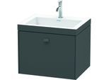 Duravit Brioso c-bonded Waschtisch mit Unterbau BR4600N4949, 60x48cm, Graphit Matt, ohne Hahnloch