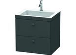 Duravit Brioso c-bonded Waschtisch mit Unterbau BR4605N4949, 60x48cm, Graphit Matt, ohne Hahnloch
