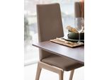 Polsterstuhl STRESSLESS "Laurel", braun (mole batick, eiche natur), B:57cm H:105cm T:60cm, Leder BATICK: BATICK ist ein leicht korrigiertes, durchgefärbtes und genarbtes Möbelleder, bei dem die meisten Unebenheiten und Spuren in der Regel entfernt wurden., Stühle, Polsterstuhl, High Back, Größe L, mit abgerundeten Beinen in Eiche natur