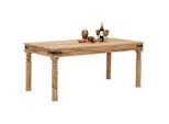 Livetastic Esstisch, Natur, Holz, Sheesham, massiv, rechteckig, 90x77x180 cm, Esszimmer, Tische, Esstische