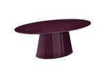 Mid.you Couchtisch Lima, Bordeaux, Holzwerkstoff, oval, konisch, 60x40x110 cm, Wohnzimmer, Wohnzimmertische, Couchtische