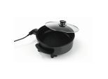 Gourmetmaxx Elektrische GOURMETmaxx, Schwarz, Metall, Kunststoff, Glas, 32x18x34 cm, Antihaftbeschichtung, Glasdeckel, Deckel mit Dunstabzugsöffnung, Kochen, Pfannen, Bratpfannen