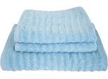 Handtuch Set DYCKHOFF "Wellenstreifen", blau (aqua), 3 Stk., Frottier, Frottier, Obermaterial: 100% Baumwolle, Handtuch-Sets, Handtuch Set, 2 Handtücher (50x100cm), 1 Duschtuch (70x140cm)