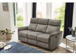 3-Sitzer JOCKENHÖFER GRUPPE "Amrum, B: 180 cm", grau (hellgrau), B:180cm H:100cm T:90cm, Sofas, 3-Sitzer, mit Relax- & Liegefunktion, Taschenfederkern-Polsterung