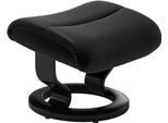 Fußhocker STRESSLESS "View", schwarz (schwarz paloma), B:57cm H:40cm T:47cm, Leder BATICK: BATICK ist ein leicht korrigiertes, durchgefärbtes und genarbtes Möbelleder, bei dem die meisten Unebenheiten und Spuren in der Regel entfernt wurden.;Leder PALOMA: PALOMA ist ein durchgefärbtes Semianilin-Möbelleder mit natürlicher Narbung.;ROHLEDER Stoff Q2 FARON: Ein fester zuverlässiger Bouclé mit einem