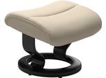 Fußhocker STRESSLESS "View", beige (cream batick), B:57cm H:40cm T:47cm, Leder BATICK: BATICK ist ein leicht korrigiertes, durchgefärbtes und genarbtes Möbelleder, bei dem die meisten Unebenheiten und Spuren in der Regel entfernt wurden.;Leder PALOMA: PALOMA ist ein durchgefärbtes Semianilin-Möbelleder mit natürlicher Narbung.;ROHLEDER Stoff Q2 FARON: Ein fester zuverlässiger Bouclé mit einem stru