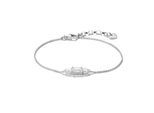 Armband THOMAS SABO "Bold Elegance Armband mit funkelnden Zirkonia" Gr. 19, silberfarben, kristallweiß, kristallweiß, Armbänder, Damen, 19, Silber 925 (recycelt), Armband, mit Zirkonia (synth.)