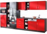 Hängeschrank KOCHSTATION "KS-Paris", grau (rot, graphit), B:60cm H:57cm T:34cm, Holzwerkstoff, Schränke, Hängeschrank, Breite 60 cm