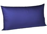 Kissenbezug FLEURESSE "Colours Mako Satin, 100% Baumwolle, mit Reißverschluss", blau (royal), B:40cm L:80cm, Mako-Satin, Mako-Satin, Kissenbezüge, Kissenbezug, Mako Satin, glänzend, glatt, Premium Qualität