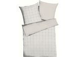 Wendebettwäsche KAEPPEL "Plaid", beige (cremé), B/L: 200cm x 200cm, 1 Stk., 2 Stk., Feinbiber, B/L: 80cm x 80cm & 80cm x 80cm, 3 Stk., Feinbiber, Obermaterial: 100% Baumwolle, Bettwäsche, Wendebettwäsche, angenehm wärmend