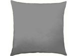 Kissenbezug KAEPPEL "Uni Mako-Satin, 100% Baumwolle", grau (schiefer), B:40cm L:80cm, Baumwolle, Obermaterial: 100% Baumwolle, Kissenbezüge, Kissenbezug, Kissenhülle in vielen schönen Farbtönen mit Reißverschluss