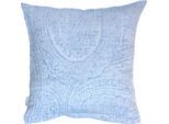 Kissenbezug FLEURESSE "Provence Prestige", blau (himmelblau), B:40cm L:40cm, Leinen, Obermaterial: 70% Baumwolle, 30% Leinen, Kissenbezüge, Kissenbezug, Mako Satin, Baumwolle, 135x200, 155x220, 200x200cm, Reißverschluss