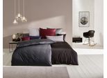 Bettwäsche KAEPPEL "Uni", schwarz, B/L: 200cm x 200cm, 1 Stk., 2 Stk., Mako-Satin, B/L: 80cm x 80cm & 80cm x 80cm, 3 Stk., Mako-Satin, Obermaterial: 100% Baumwolle, Bettwäsche, Bettwäsche, Unifarben
