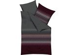 Bettwäsche KAEPPEL "Smart", rot (burgund), B/L: 155cm x 220cm, 1 Stk., 1 Stk., Mako-Satin, B/L: 80cm x 80cm, 2 Stk., Mako-Satin, Obermaterial: 100% Baumwolle, Bettwäsche, Bettwäsche