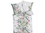 Bettwäsche KAEPPEL "Boho Bouquet", bunt, B/L: 135cm x 200cm, 1 Stk., 1 Stk., Mako-Satin, B/L: 80cm x 80cm, 2 Stk., Mako-Satin, Obermaterial: 100% Baumwolle, Bettwäsche, Bettwäsche, Mit Blumenmuster