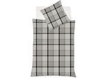 Bettwäsche FLEURESSE "Lech 4385", grau, B/L: 200cm x 220cm, 1 Stk., 2 Stk., Flanell, B/L: 80cm x 80cm & 80cm x 80cm, 3 Stk., Flanell, Obermaterial: 100% Baumwolle, Bettwäsche, Bettwäsche, Edelflanell, Baumwolle, in Gr. 135x200, 155x220, 200x200cm
