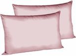 Kissenbezüge FLEURESSE "Colours", rosa (dunkel rosa), B:40cm L:60cm, Interlock-Jersey, Obermaterial: 100% Baumwolle, Kissenbezüge, Kissenbezüge, edler, bügelfreier Interlock-Jersey aus 100% Baumwolle