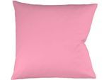 Kissenbezug FLEURESSE "Colours Mako Satin, 100% Baumwolle, mit Reißverschluss", pink, B:80cm L:80cm, Mako-Satin, Mako-Satin, Kissenbezüge, Kissenbezug, Mako Satin, glänzend, glatt, Premium Qualität