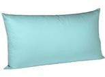 Kissenbezug FLEURESSE "Colours Mako Satin, 100% Baumwolle, mit Reißverschluss", blau (eisblau), B:40cm L:80cm, Mako-Satin, Mako-Satin, Kissenbezüge, Kissenbezug, Mako Satin, glänzend, glatt, Premium Qualität