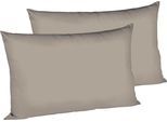 Kissenbezüge FLEURESSE "Colours", grau (taupe), B:40cm L:60cm, Interlock-Jersey, Obermaterial: 100% Baumwolle, Kissenbezüge, Kissenbezüge, edler, bügelfreier Interlock-Jersey aus 100% Baumwolle