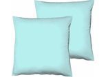 Kissenbezüge FLEURESSE "Colours", blau, B:80cm L:80cm, Interlock-Jersey, Obermaterial: 100% Baumwolle, Kissenbezüge, Kissenbezüge, edler, bügelfreier Interlock-Jersey aus 100% Baumwolle