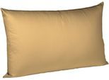Kissenbezug FLEURESSE "Colours Mako Satin, 100% Baumwolle, mit Reißverschluss", beige (sand), B:40cm L:60cm, Mako-Satin, Mako-Satin, Kissenbezüge, Kissenbezug, Mako Satin, glänzend, glatt, Premium Qualität