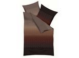 Bettwäsche KAEPPEL "Gradient", mocca, B/L: 155cm x 220cm, 1 Stk., 1 Stk., Mako-Satin, B/L: 80cm x 80cm, 2 Stk., Mako-Satin, Obermaterial: 100% Baumwolle, Bettwäsche, Bettwäsche