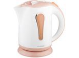 HYUNDAI Wasserkocher "VK102O", rosa (weiß, rosa), B:21cm H:21,5cm T:14,5cm, Wasserkocher, Kunststoff, Mittelanschluss 360, auswaschbarer Sedimentfilter