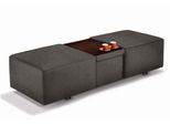 Hocker W.SCHILLIG "taboo", schwarz (pepper s22), B:130cm H:41cm T:64cm, Flachgewebe S22 (100% Polyester);Stoff S37 (100% Polyester): Luxus-Microfaser in Lederoptik;Longlife Xtra-Leder Z59: Glattleder mit modischer Prägung. Hautstärke 0, 9 - 1, 1 mm;Longlife Xtra-Leder Z69: Das feinnarbige, gedeckte Softleder Z69 besticht durch seine außergewöhnliche Weichheit im trendigen »Vintage-Look«, Hautstärk