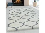 Hochflor-Teppich AYYILDIZ TEPPICHE "SALSA 3201", beige (cream), B:240cm H:50mm L:340cm, Polypropylen (PP), Teppiche, auch in rund, Pflegeleicht / Strapazierfähig / Shaggy/ Wohnzimmer