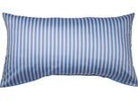 Kissenbezug JANINE "Modernclassic", blau (hellblau), B:80cm L:40cm, Mako-Satin, Obermaterial: 100% Baumwolle, Kissenbezüge, Kissenbezug, mit Streifen