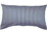 Kissenbezug JANINE "Modernclassic", blau (marine), B:80cm L:40cm, Mako-Satin, Obermaterial: 100% Baumwolle, Kissenbezüge, Kissenbezug, mit Streifen