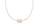 Kette mit Anhänger EMPORIO ARMANI "Schmuck Geschenk Metall Bärchen mit Herz", roségoldfarben, kristallweiß, rot, perlmuttfarben, Halsketten, Damen, Metall Perlen, L: 45 B: 1mm, Metall, Perlen, mit Zirkonia (synth.) - mit Perlmutt, B:1mm