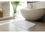 Badematte KAYOOM "Badematte Ocean Touch 425", weiß (silber), (50cm x 90cm ), 1 Stk., Polyester, Badematten, Badematte, Kurzflor