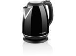 HYUNDAI Wasserkocher "VK302B", grau (schwarz, edelstahlfarben), B:21cm H:23,5cm T:16cm, Wasserkocher, Edelstahl, Doppelsicherheitssystem, transparenter Deckel